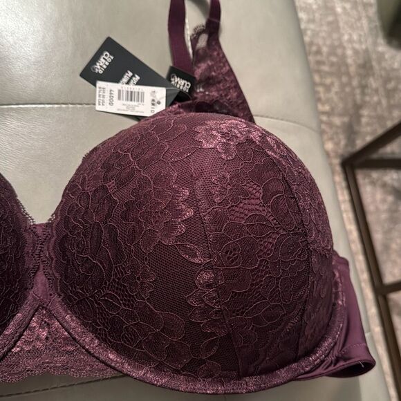 Torrid Push-Up Bra Plunge Lace Grape Purple 46DDD NWT - Picture 3 of 10